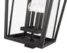 Outdoor Post Mount Fixture Z-Lite 571PHXXLS-BK Black Seoul 4 Light Outdoor Post Mount Fixture Z-Lite