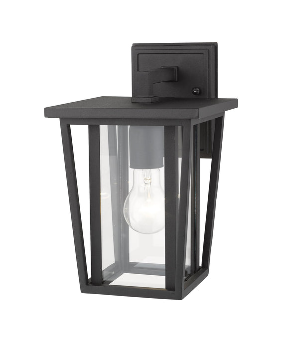 Outdoor Wall Light Z-Lite 571S-BK Black Seoul 1 Light Outdoor Wall Light Z-Lite