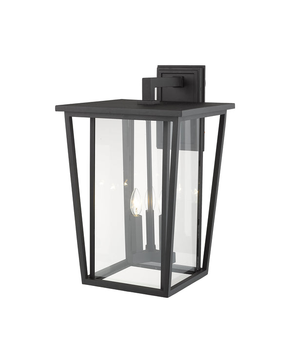 Outdoor Wall Light Z-Lite 571XL-BK Black Seoul 3 Light Outdoor Wall Light Z-Lite