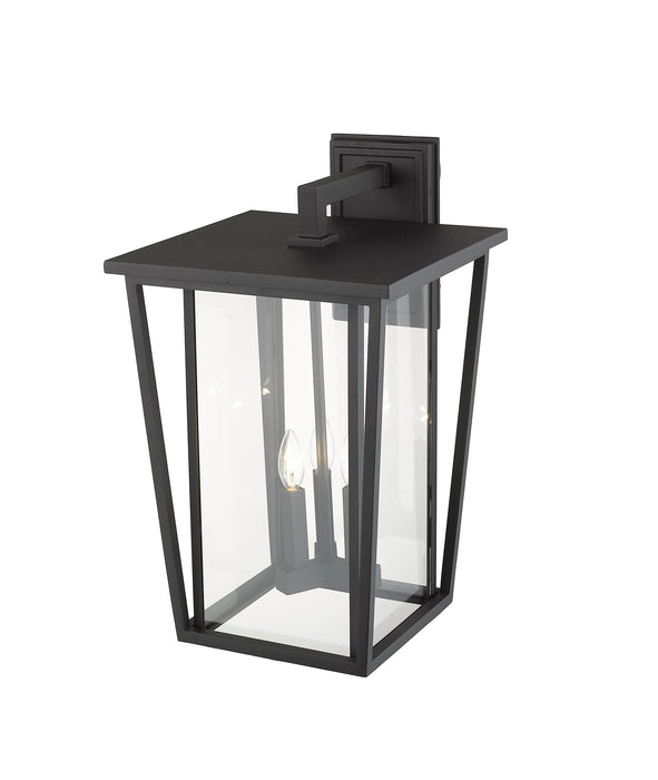 Outdoor Wall Light Z-Lite 571XL-BK Black Seoul 3 Light Outdoor Wall Light Z-Lite