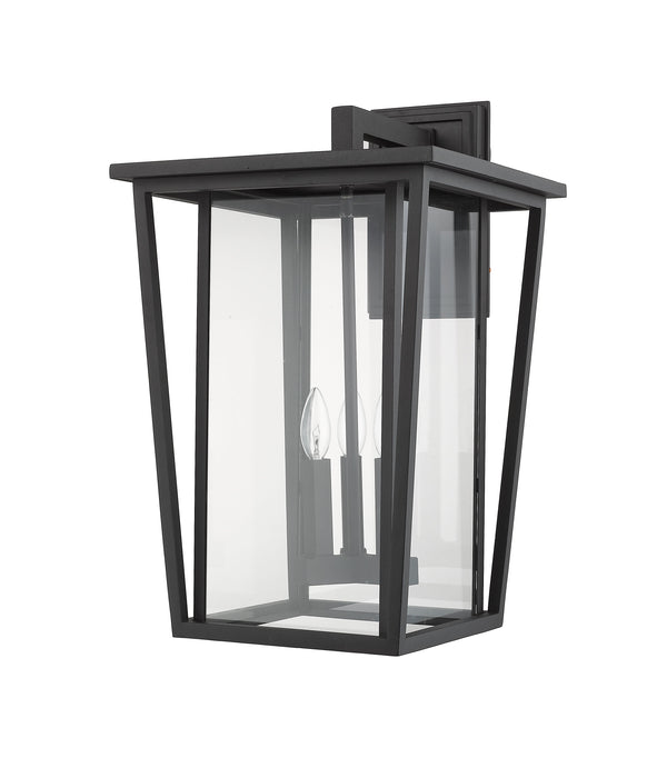 Outdoor Wall Light Z-Lite 571XL-BK Black Seoul 3 Light Outdoor Wall Light Z-Lite