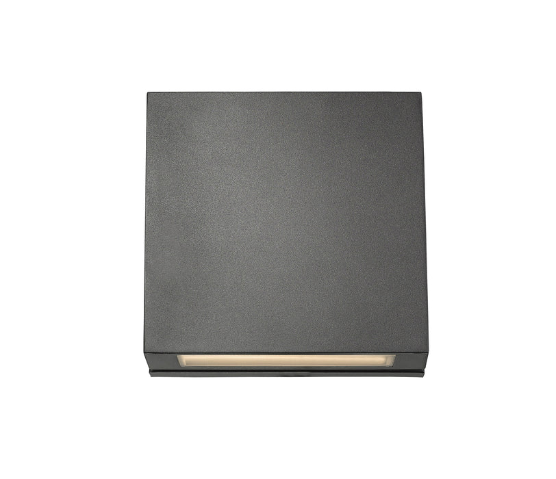 Outdoor Wall Light Z-Lite 572B-BK-LED Black Quadrate 2 Light Outdoor Wall Light Z-Lite