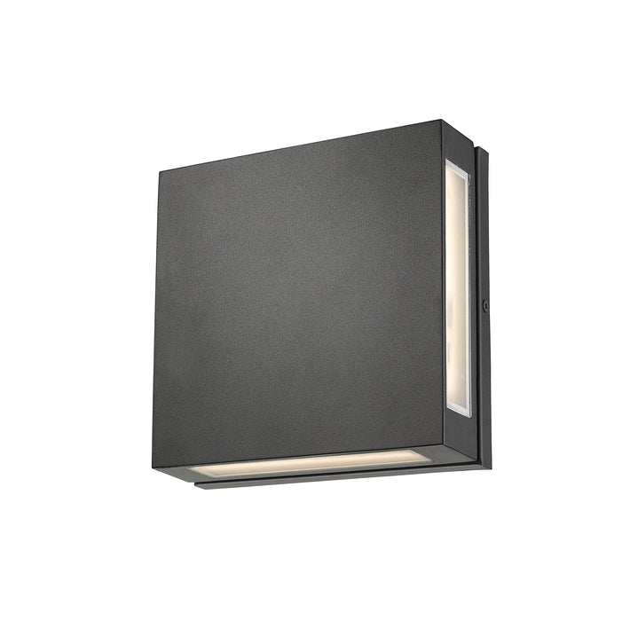 Outdoor Wall Light Z-Lite 572B-BK-LED Black Quadrate 2 Light Outdoor Wall Light Z-Lite
