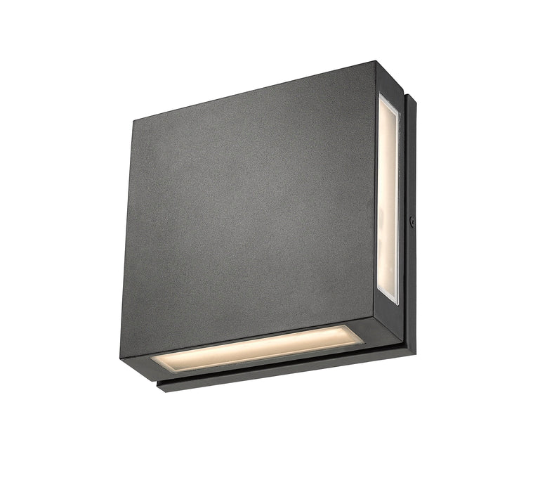 Outdoor Wall Light Z-Lite 572B-BK-LED Black Quadrate 2 Light Outdoor Wall Light Z-Lite