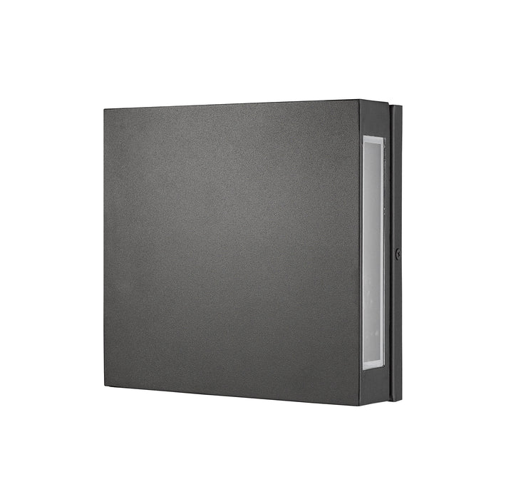 Outdoor Wall Light Z-Lite 572B-BK-LED Black Quadrate 2 Light Outdoor Wall Light Z-Lite