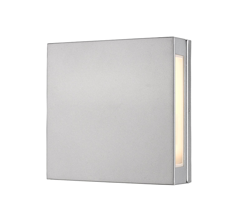 Outdoor Wall Light Z-Lite 572B-SL-LED Silver Quadrate 2 Light Outdoor Wall Light Z-Lite