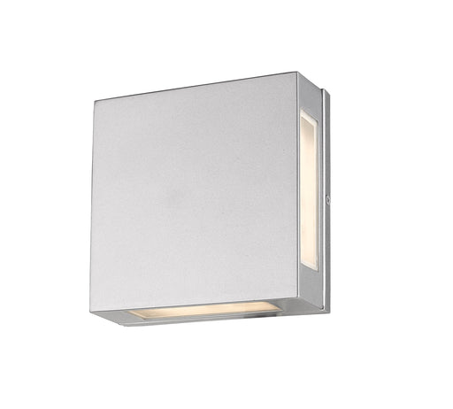 Outdoor Wall Light Z-Lite 572S-SL-LED Silver Quadrate 2 Light Outdoor Wall Light Z-Lite