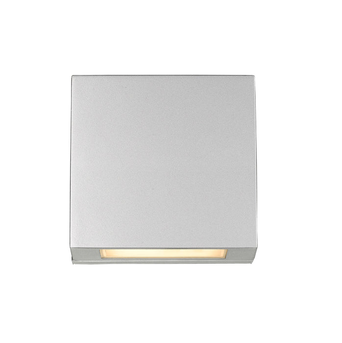 Outdoor Wall Light Z-Lite 572S-SL-LED Silver Quadrate 2 Light Outdoor Wall Light Z-Lite