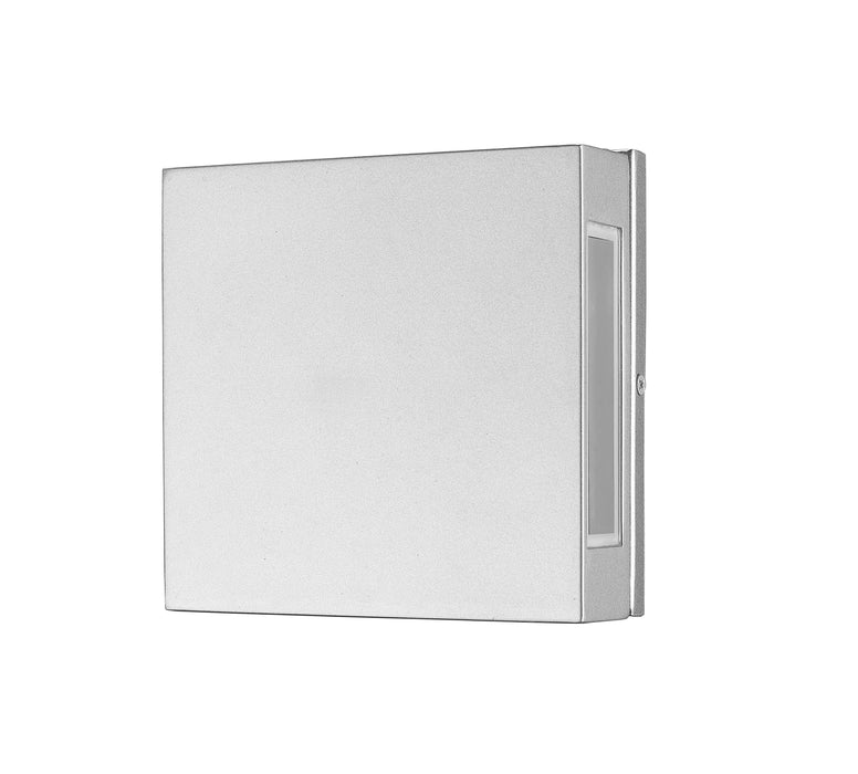 Outdoor Wall Light Z-Lite 572S-SL-LED Silver Quadrate 2 Light Outdoor Wall Light Z-Lite