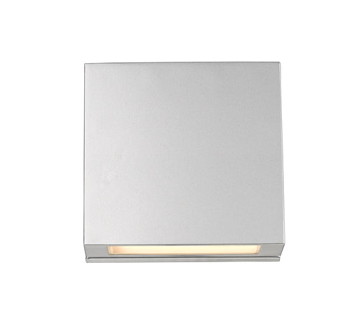 Outdoor Wall Light Z-Lite 573B-SL-LED Silver Quadrate 1 Light Outdoor Wall Light Z-Lite