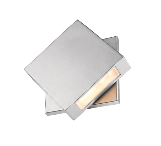 Outdoor Wall Light Z-Lite 573S-SL-LED Silver Quadrate 1 Light Outdoor Wall Light Z-Lite