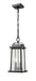 Outdoor Chain Mount Ceiling Fixture Z-Lite 574CHM-BK Black Millworks 2 Light Outdoor Chain Mount Ceiling Fixture Z-Lite