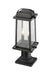 Outdoor Pier Mounted Fixture Z-Lite 574PHMR-533PM-BK Black Millworks 2 Light Outdoor Pier Mounted Fixture Z-Lite