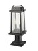 Outdoor Pier Mounted Fixture Z-Lite 574PHMR-533PM-BK Black Millworks 2 Light Outdoor Pier Mounted Fixture Z-Lite