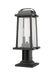 Outdoor Pier Mounted Fixture Z-Lite 574PHMR-533PM-BK Black Millworks 2 Light Outdoor Pier Mounted Fixture Z-Lite