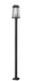 Outdoor Post Mounted Fixture Z-Lite 574PHMS-536P-BK Black Millworks 2 Light Outdoor Post Mounted Fixture Z-Lite
