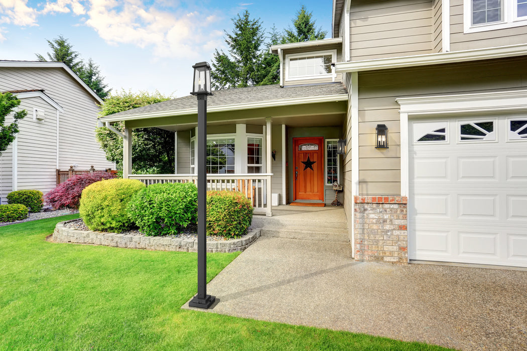 Outdoor Post Mounted Fixture Z-Lite 574PHMS-536P-BK Black Millworks 2 Light Outdoor Post Mounted Fixture Z-Lite