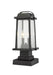 Outdoor Pier Mounted Fixture Z-Lite 574PHMS-SQPM-BK Black Millworks 2 Light Outdoor Pier Mounted Fixture Z-Lite