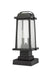 Outdoor Pier Mounted Fixture Z-Lite 574PHMS-SQPM-BK Black Millworks 2 Light Outdoor Pier Mounted Fixture Z-Lite