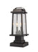 Outdoor Pier Mounted Fixture Z-Lite 574PHMS-SQPM-ORB Oil Rubbed Bronze Millworks 2 Light Outdoor Pier Mounted Fixture Z-Lite