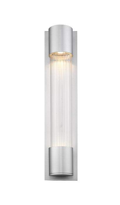 Outdoor Wall Light Z-Lite 575B-SL-LED Silver Striate 2 Light Outdoor Wall Light Z-Lite