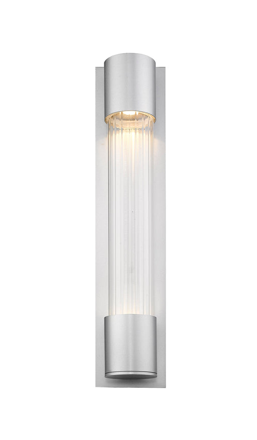 Outdoor Wall Light Z-Lite 575B-SL-LED Silver Striate 2 Light Outdoor Wall Light Z-Lite