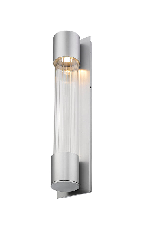 Outdoor Wall Light Z-Lite 575B-SL-LED Silver Striate 2 Light Outdoor Wall Light Z-Lite