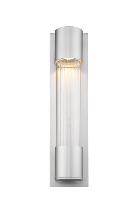 Outdoor Wall Light Z-Lite 575M-SL-LED Silver Striate 1 Light Outdoor Wall Light Z-Lite