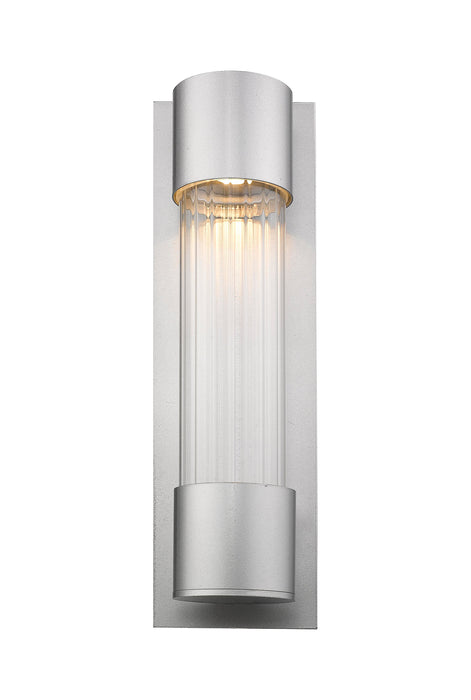 Outdoor Wall Light Z-Lite 575S-SL-LED Silver Striate 1 Light Outdoor Wall Light Z-Lite