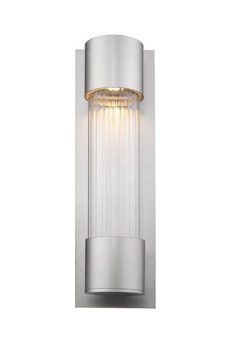 Outdoor Wall Light Z-Lite 575S-SL-LED Silver Striate 1 Light Outdoor Wall Light Z-Lite