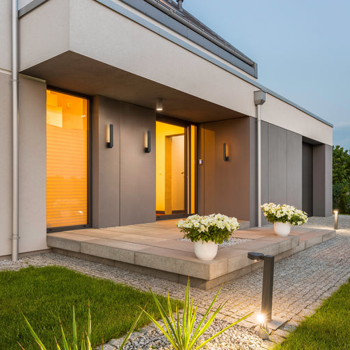 Outdoor Wall Light Z-Lite 576M-BK-LED Black Edge 2 Light Outdoor Wall Light Z-Lite