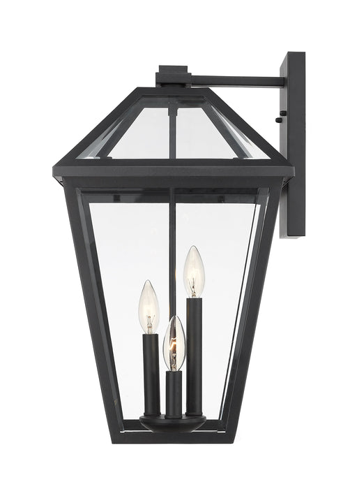 Outdoor Wall Light Z-Lite 579B-BK Black Talbot 3 Light Outdoor Wall Light Z-Lite
