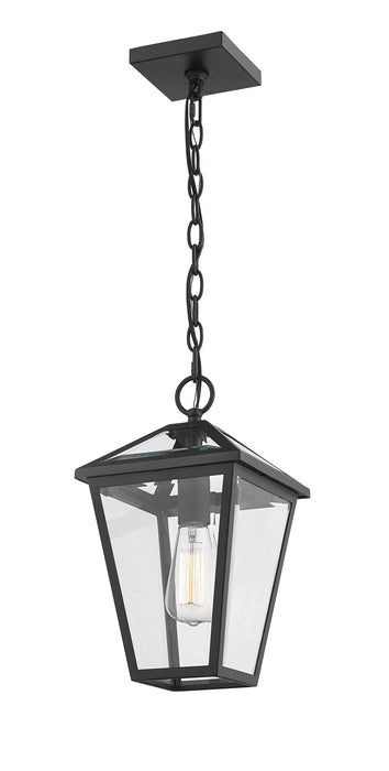 Outdoor Chain Mount Ceiling Fixture Z-Lite 579CHM-BK Black Talbot 1 Light Outdoor Chain Mount Ceiling Fixture Z-Lite