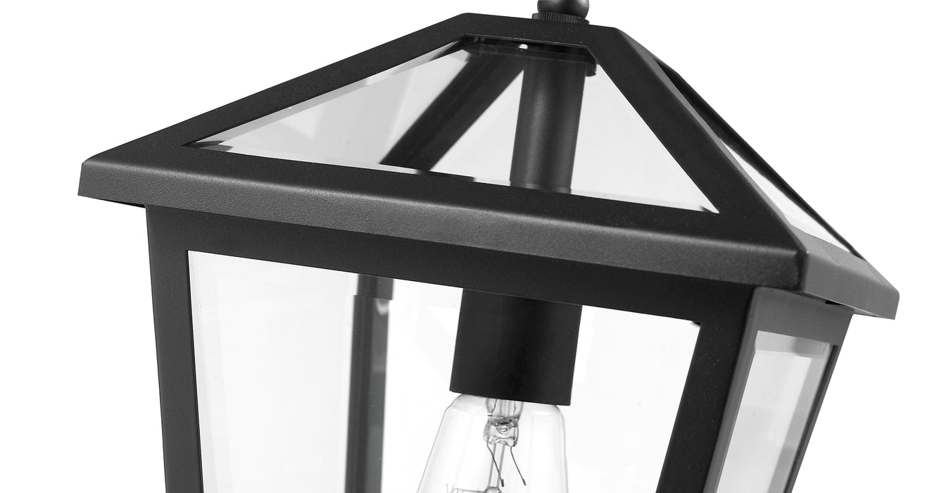 Outdoor Chain Mount Ceiling Fixture Z-Lite 579CHM-BK Black Talbot 1 Light Outdoor Chain Mount Ceiling Fixture Z-Lite