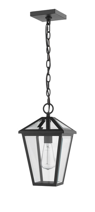 Outdoor Chain Mount Ceiling Fixture Z-Lite 579CHM-BK Black Talbot 1 Light Outdoor Chain Mount Ceiling Fixture Z-Lite