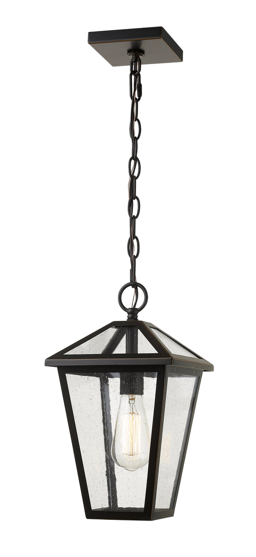 Outdoor Chain Mount Ceiling Fixture Z-Lite 579CHM-ORB Oil Rubbed Bronze Talbot 1 Light Outdoor Chain Mount Ceiling Fixture Z-Lite