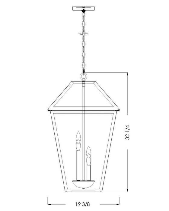 Outdoor Chain Mount Ceiling Fixture Z-Lite 579CHXLX-ORB Oil Rubbed Bronze Talbot 4 Light Outdoor Chain Mount Ceiling Fixture Z-Lite