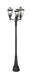 Outdoor Post Mounted Fixture Z-Lite 579PHBR-3-564P-BK Black Talbot 3 Light Outdoor Post Mount Fixture Z-Lite