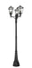 Outdoor Post Mounted Fixture Z-Lite 579PHBR-3-564P-BK Black Talbot 3 Light Outdoor Post Mount Fixture Z-Lite