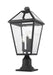 Outdoor Pier Mounted Fixture Z-Lite 579PHBR-533PM-BK Black Talbot 3 Light Outdoor Pier Mounted Fixture Z-Lite
