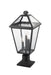Outdoor Pier Mounted Fixture Z-Lite 579PHBR-533PM-BK Black Talbot 3 Light Outdoor Pier Mounted Fixture Z-Lite