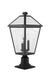 Outdoor Pier Mounted Fixture Z-Lite 579PHBR-533PM-BK Black Talbot 3 Light Outdoor Pier Mounted Fixture Z-Lite