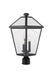 Outdoor Post Mount Fixture Z-Lite 579PHBR-BK Black Talbot 3 Light Outdoor Post Mount Fixture Z-Lite