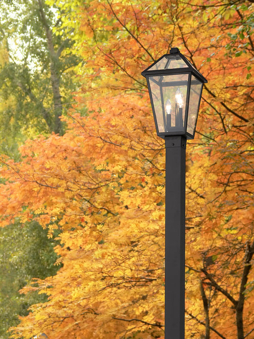 Outdoor Post Mounted Fixture Z-Lite 579PHBS-536P-BK Black Talbot 3 Light Outdoor Post Mounted Fixture Z-Lite