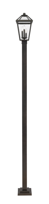 Outdoor Post Mounted Fixture Z-Lite 579PHBS-536P-ORB Oil Rubbed Bronze Talbot 3 Light Outdoor Post Mounted Fixture Z-Lite