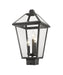 Outdoor Post Mount Fixture Z-Lite 579PHBS-BK Black Talbot 3 Light Outdoor Post Mount Fixture Z-Lite
