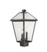 Outdoor Post Mount Fixture Z-Lite 579PHBS-BK Black Talbot 3 Light Outdoor Post Mount Fixture Z-Lite