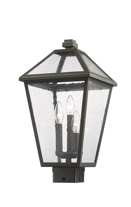 Outdoor Post Mount Fixture Z-Lite 579PHBS-ORB Oil Rubbed Bronze Talbot 3 Light Outdoor Post Mount Fixture Z-Lite
