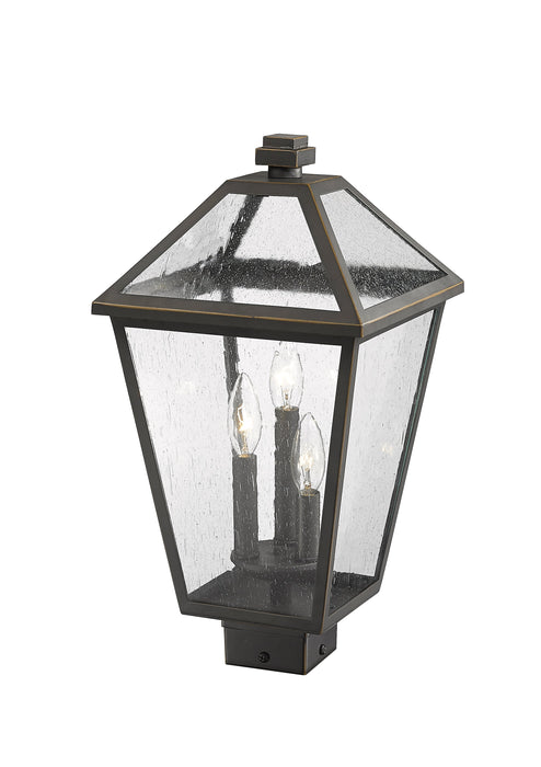 Outdoor Post Mount Fixture Z-Lite 579PHBS-ORB Oil Rubbed Bronze Talbot 3 Light Outdoor Post Mount Fixture Z-Lite