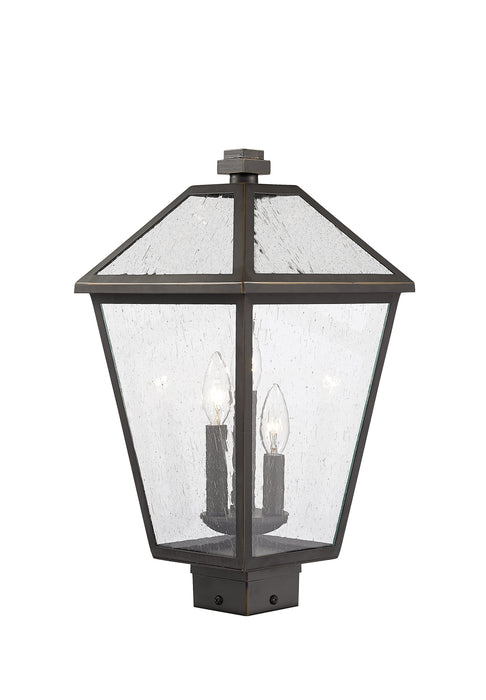 Outdoor Post Mount Fixture Z-Lite 579PHBS-ORB Oil Rubbed Bronze Talbot 3 Light Outdoor Post Mount Fixture Z-Lite